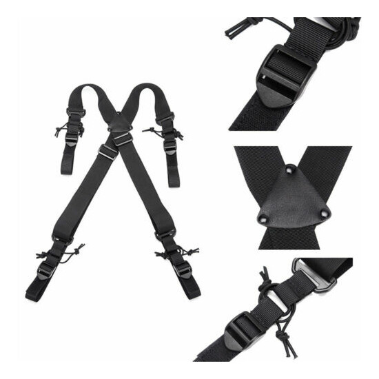 Tactical Men's Outdoor X-Back Suspenders Duty Belt Harness Strap for Hunting {4}