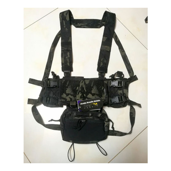 Tactical SS Micro Fight Chassis MK3 MK4 Chest Rig 500D Multicam Black {3}