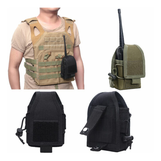 Outdoor Tactical Sports Molle Radio Walkie Talkie Holder Small Bag Pouch Pocket {1}