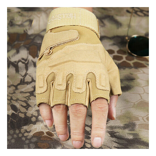Tactical Gloves Military Shooting Gloves Fingerless Anti-Slip Bicycle Gloves Men {17}