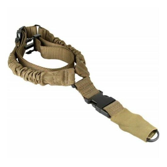 Heavy Duty Single 1 One Point Bungee Nylon Web Tactical Rifle Sling - NEW {1}