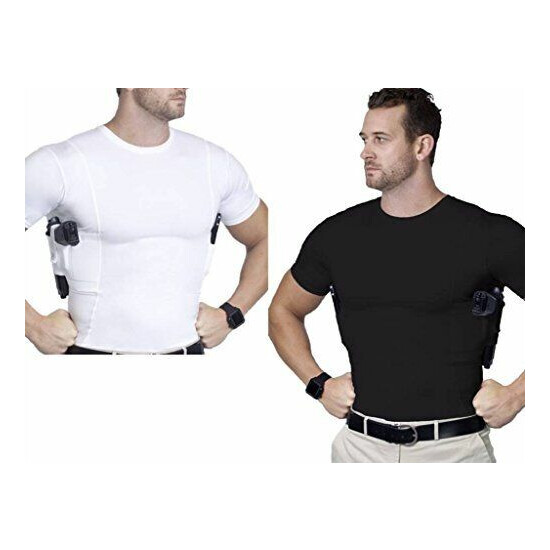 AC UNDERCOVER Concealed Carry Crew Neck TShirt Black / White Ref. 511 (2-PacK) {1}