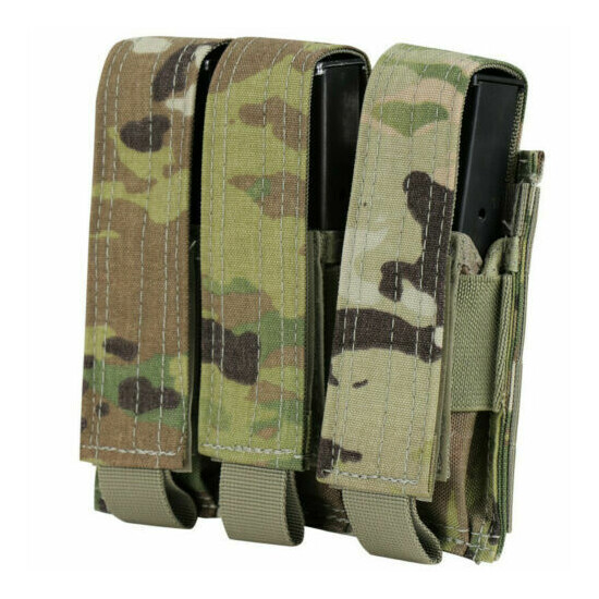 Condor MA52 MOLLE Tactical Triple Pistol Magazine Mag Holster Sheath Pouch {4}