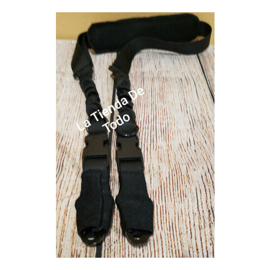 HEAVY DUTY TACTICAL BONGIE SHOULDER PADDED TWO 2 POINT SLING BLACK READ {3}