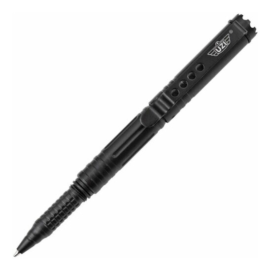 UZI Tactical Pen With Crown Bezel, Glass breaker, Pocket clip, # UZITP20BK {2}