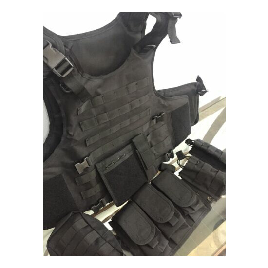 New Tactical Plate Carrier FREE BULLETPROOF 3a Inserts BODY ARMOR With Pouches {1}