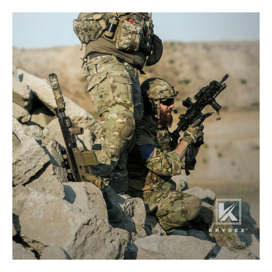 KRYDEX G3 Combat Uniform Set Tactical Shirt & Trousers & Knee Pads Multicam Camo {5}