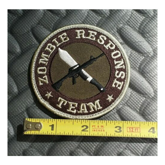 Zombie Response Team Morale Patch w/ Hook Backing - Bowie Knife & M4  {2}