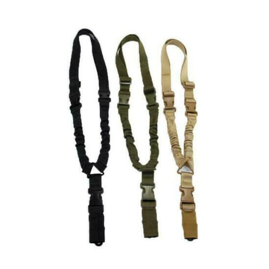 One Single Point Rifle Sling Tactical Gun Sling Strap Length Adjustable Hunting {9}