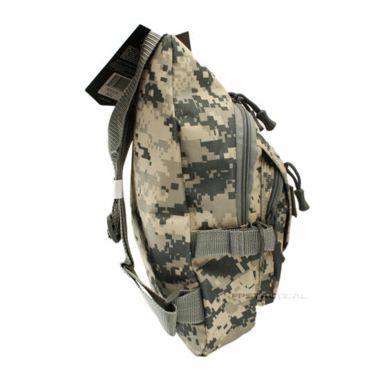 East West USA ACU Digital Camo Tactical Military Sling Backpack w Removable Flag {3}