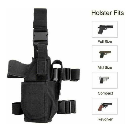Outdoor Adjustable Hunting Molle Tactical Pistol Gun Holster Bullet Pouch Holder {14}