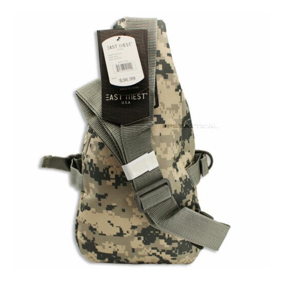 East West USA ACU Digital Camo Tactical Military Sling Backpack w Removable Flag {2}