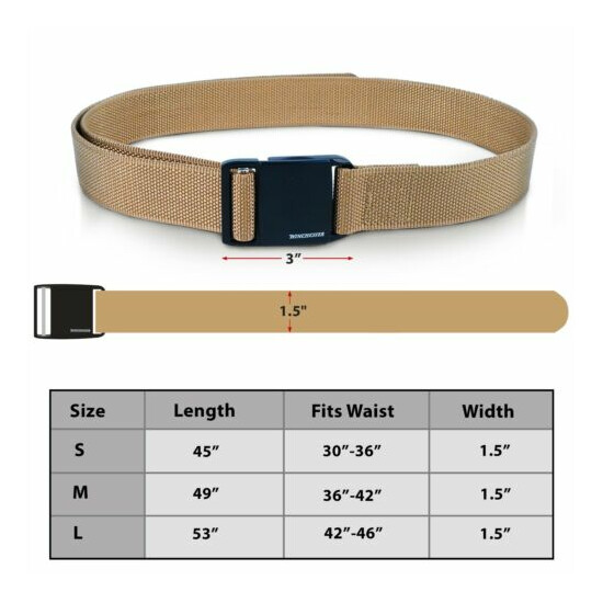 Winchester Tactical Belt Magnetic Buckle, Nylon Heavy Duty Work Belt For Men {13}