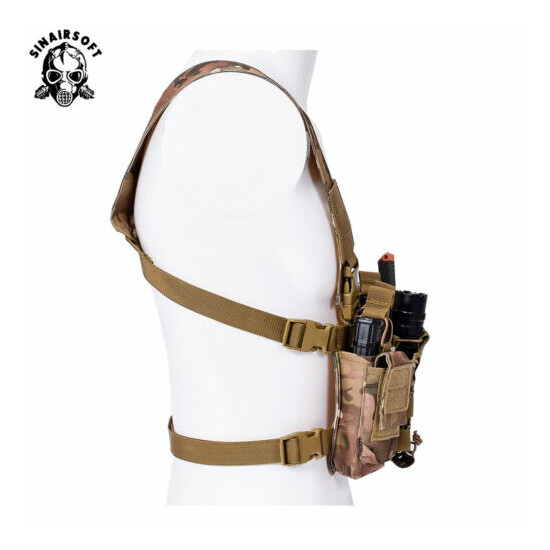Tactical D3CR Chest Rig Disruptive Environments Hunting Airsoft W/ mag Pouches {4}