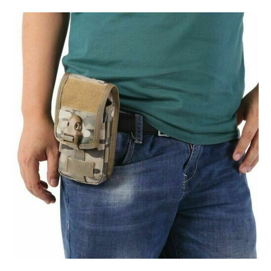 Men Tactical Cell Phone Belt Pack Universal Bag Molle Waist Holster Pouch Case {4}