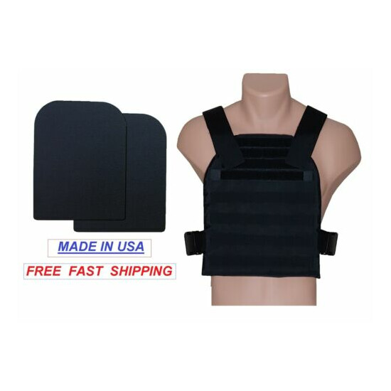Level III 10x12 Body Armor & Plate Carrier STOPS .308 & Green Tip US Made  {1}