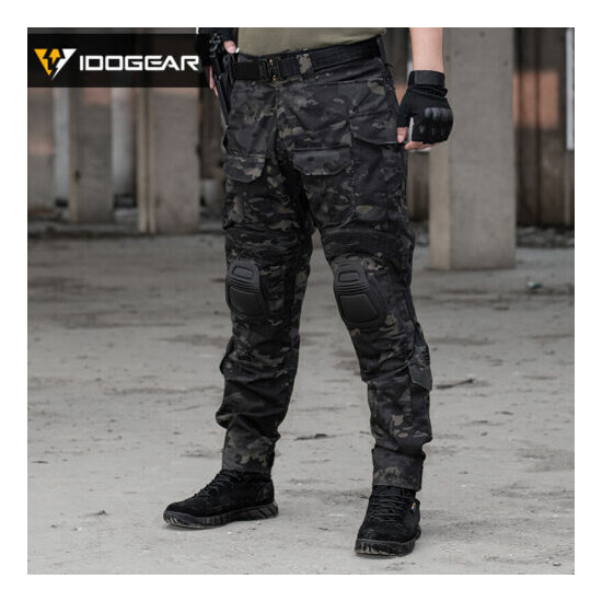 IDOGEAR Tactical G3 Uniform BDU Airsoft Combat Hunting Clothing MultiCam Black {4}