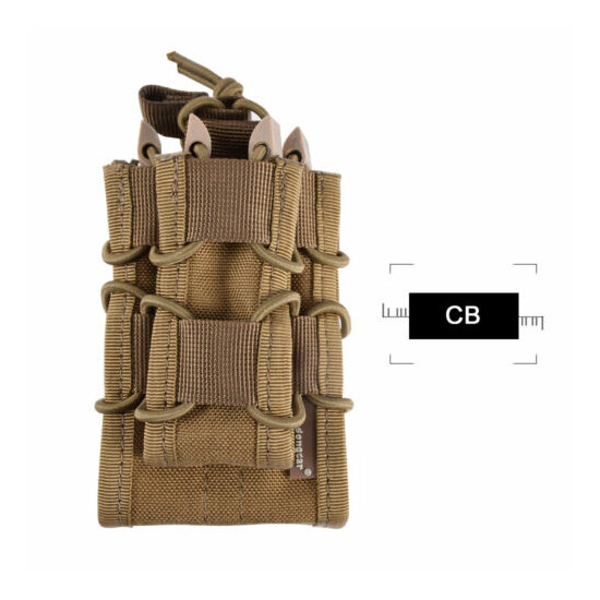 EMERSON Tactical 5.56 Modular Rifle Double Magazine Pouch MOLLE Pistol Holder {10}