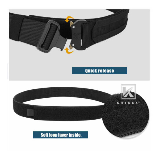KRYDEX Tactical Belt 1.75 in Heavy Rigger Duty Belt Quick Release Inner & Outer {11}