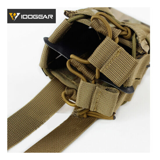 IDOGEAR MOLLE 5.56mm Double Mag Pouch Tactical Mag Carrier Camo Airsoft Hunting {5}