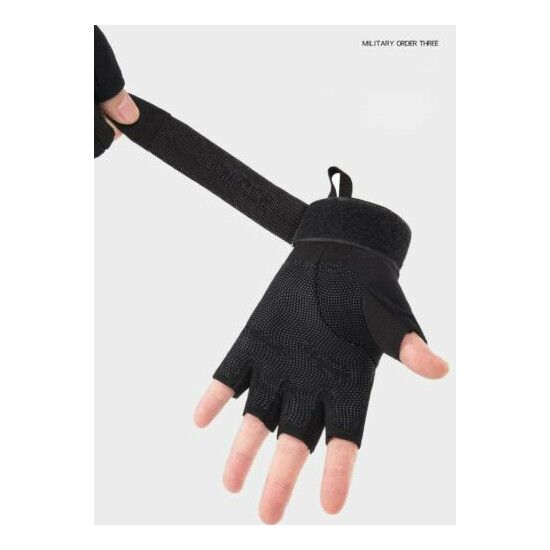 Military Half Finger Fingerless Tactical Hunting Cycling Gloves Outdoor Sport US {4}