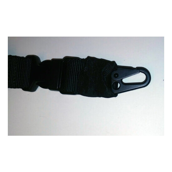 HEAVY DUTY Single one point Bungee Rifle Shotgun Sling with Clasp Covers (BLACK) {4}