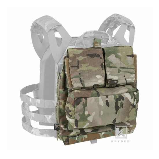 KRYDEX Tactical Zip-on Panel Plate Carrier Back Zipper Pack for CPC JPC2.0 Vest {1}