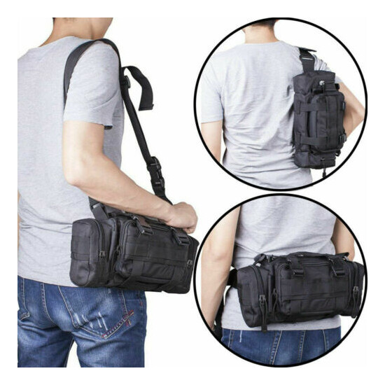 Mens Tactical Workout Pouch Military Molle Waist Bag Duffle Bag Large Handbag {7}