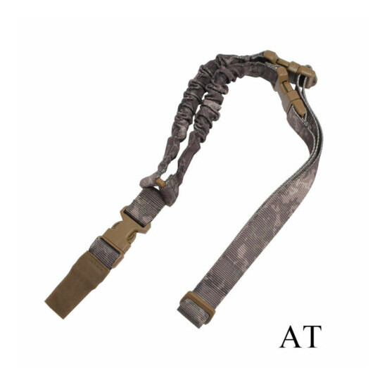 Tactical Rifle Sling Adjustable 1 Single Point Military Bungee Cord Gun Strap {4}