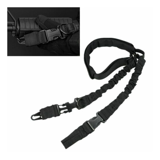 Hunting Combat Gun Sling Tactical Nylon 2 Point Rifle Sling with Shoulder Strap {1}