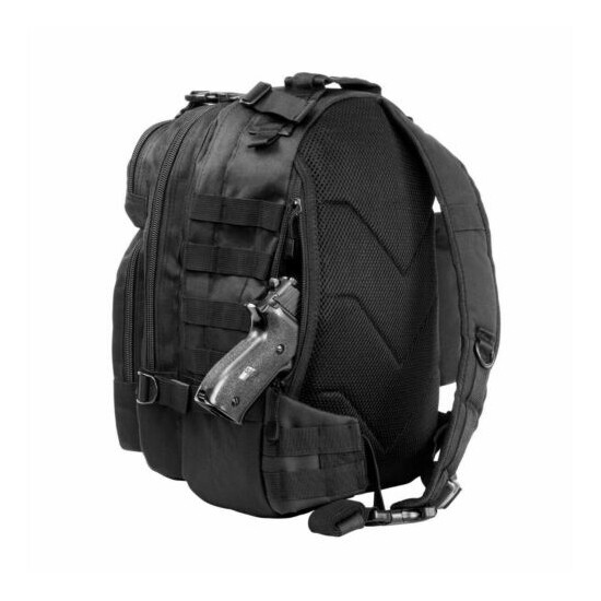 NcStar Heavy Duty BLACK Sling Backpack Conceal Carry CCW Pistol Compartment  {5}
