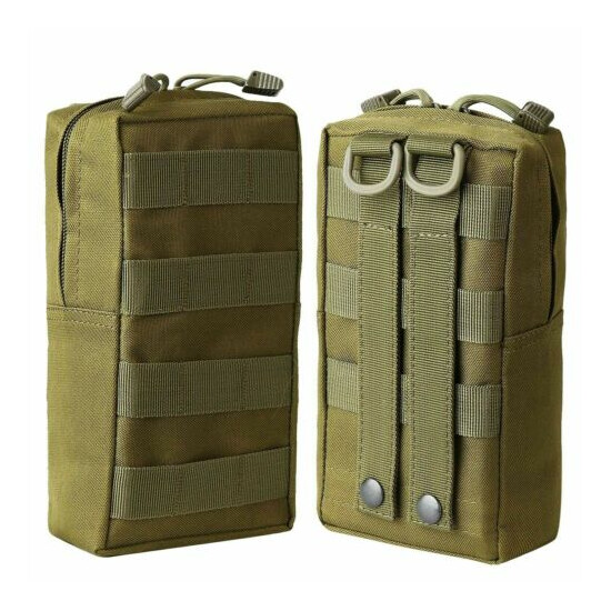 Tactical Molle Utility Pouch Waist Belt Bag Outdoor Pocket Military with Zipper {10}