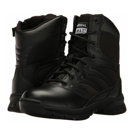 Original S.W.A.T 155201 Men's Force 8" SideZip Military and Tactical Boot, Black {7}