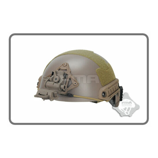 FMA Airsoft Paintball L4G24 NVG DE / Black 100% Plastic Helmet Mount TB1012 {22}