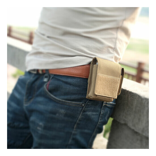 Men Tactical Cigarette Pouch Molle EDC Small Bag Battery Lighter Case Waist Pack {2}