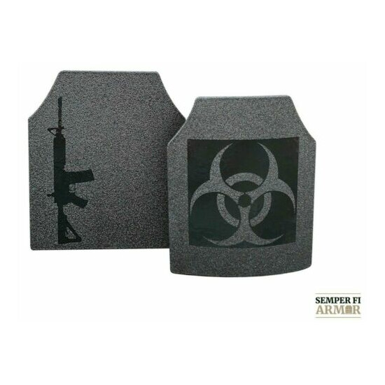 Body Armor AR500 Class 3 Single Plate / Graphics and Full Spalling Coat Upgrades {7}