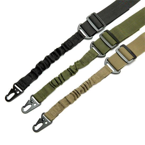 Adjustable Tactical 2 Two Point Bungee Rifle Gun Sling Strap Military Hunting US {10}