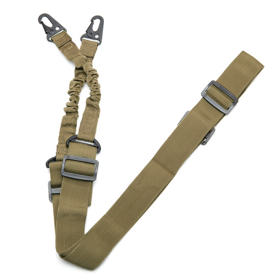 Adjustable Tactical 2 Two Point Bungee Rifle Gun Sling Strap Military Hunting US {17}