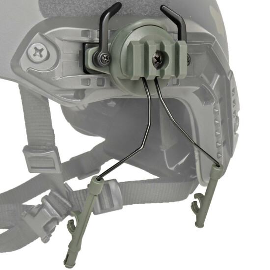 2Pcs Tactical Helmet Adapter Headset Holder Hunting Earmuffs Earphone Bracket {7}
