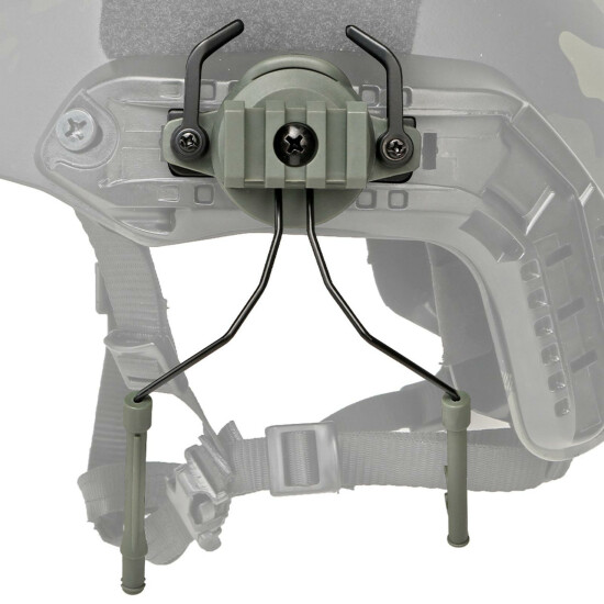 2Pc Tactical Helmet Rail Adapter Headset Holder Rack for 19-21mm Helmet Rail {14}