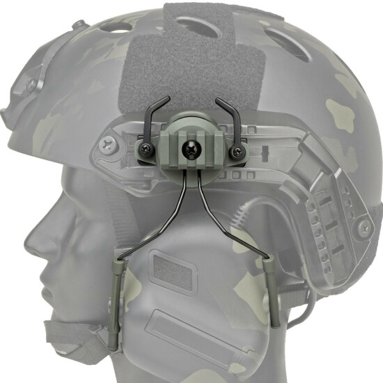 2Pc Tactical Helmet Rail Adapter Headset Holder Rack for 19-21mm Helmet Rail {19}