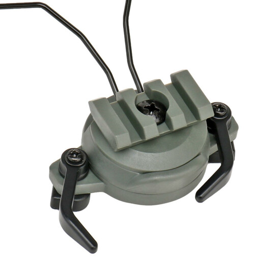 2Pc Tactical Helmet Rail Adapter Headset Holder Rack for 19-21mm Helmet Rail {18}