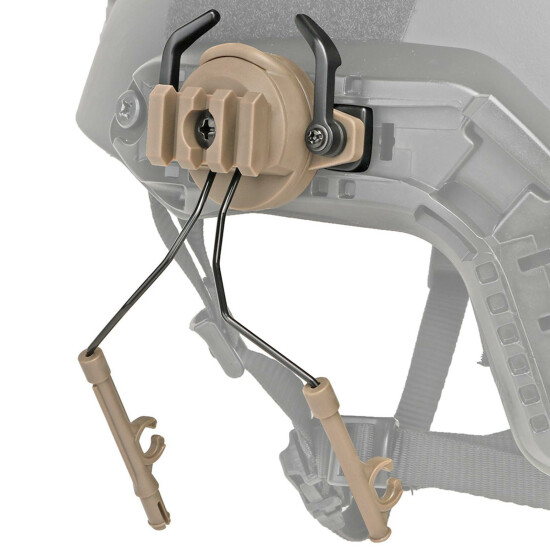 2Pc Tactical Helmet Rail Adapter Headset Holder Rack for 19-21mm Helmet Rail {23}