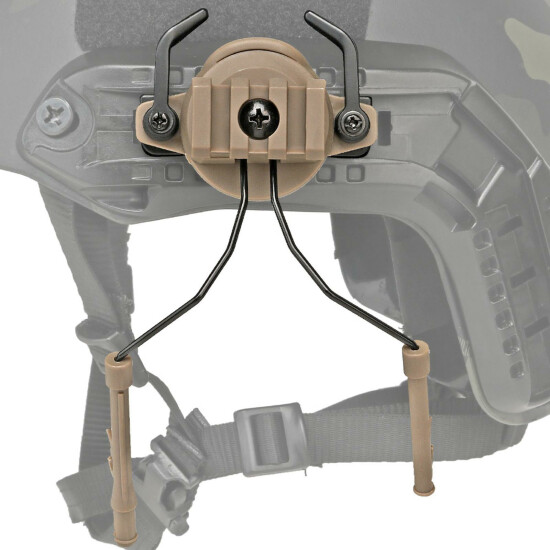 2Pc Tactical Helmet Rail Adapter Headset Holder Rack for 19-21mm Helmet Rail {22}