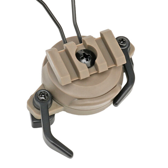 2Pc Tactical Helmet Rail Adapter Headset Holder Rack for 19-21mm Helmet Rail {26}