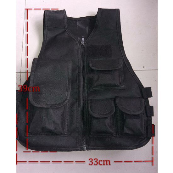 Adjustable Kids Tactical Vest Body Protect Waistcoat Airsoft Gilet for Boys {8}