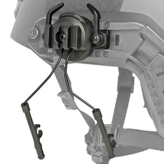2Pc Tactical Helmet Rail Adapter Headset Holder Rack for 19-21mm Helmet Rail {9}