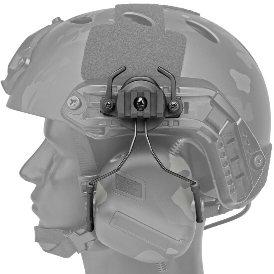 2Pc Tactical Helmet Rail Adapter Headset Holder Rack for 19-21mm Helmet Rail {10}