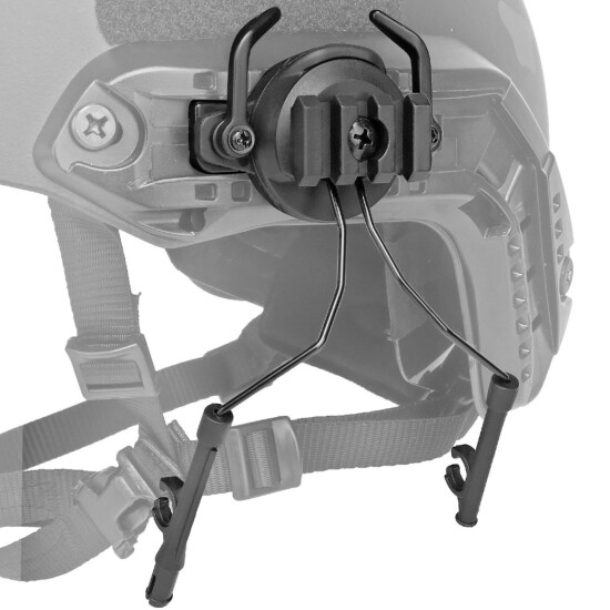 2Pc Tactical Helmet Rail Adapter Headset Holder Rack for 19-21mm Helmet Rail {6}