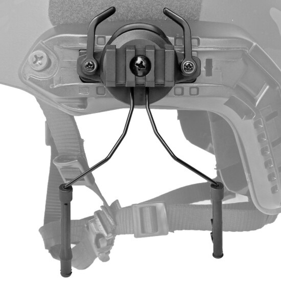 2Pc Tactical Helmet Rail Adapter Headset Holder Rack for 19-21mm Helmet Rail {12}